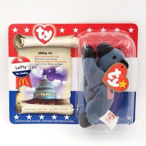 Ty Teenie Beanie Babies “Lefty the Donkey” McDonalds Collectible – NEW